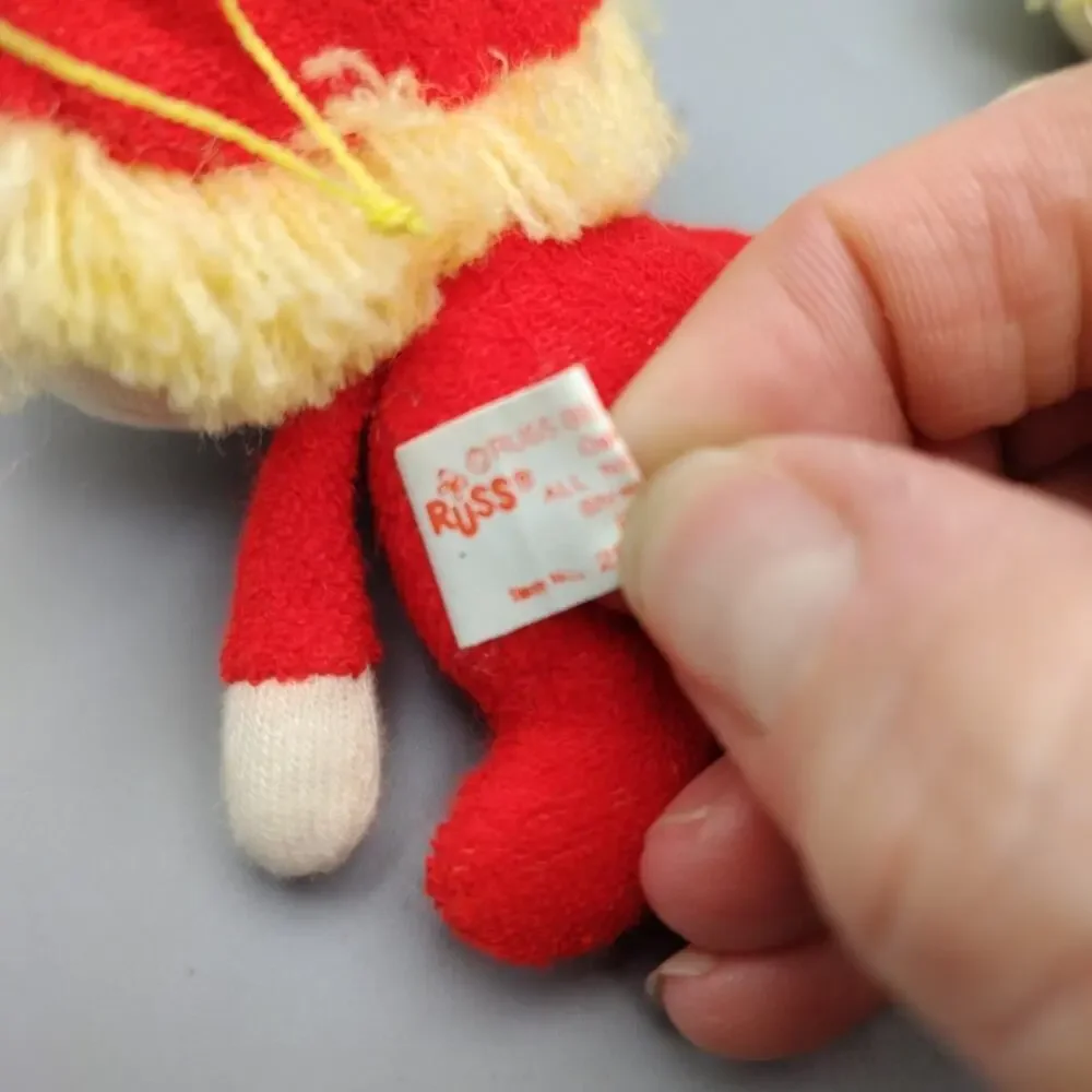 Vintage RUSS BERRIE & Co Plush Kids Ornaments 4